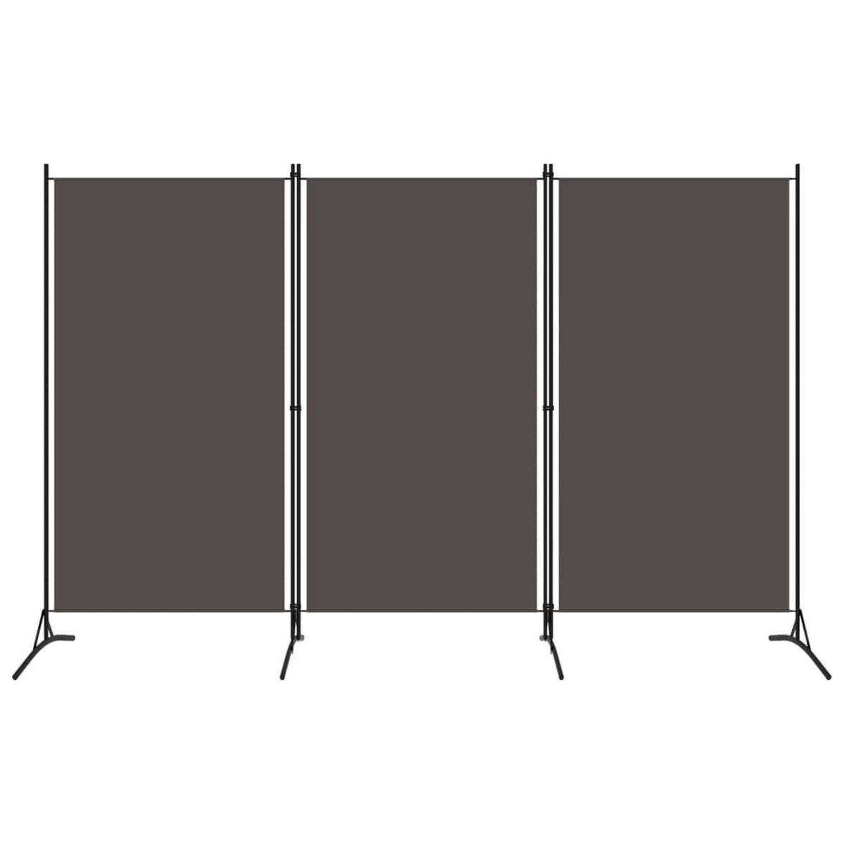 vidaXL 3Panel Room Divider Anthracite 260cm Panel Privacy Screen