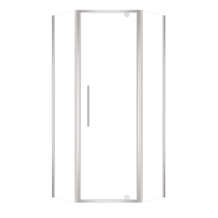 Stein 1000 x 2000mm Chrome Georgia Neo Angle Shower  - Door Set