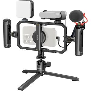 SmallRig All-in-One Video Kit For Smartphone Creators with Audio and Lighting System Full