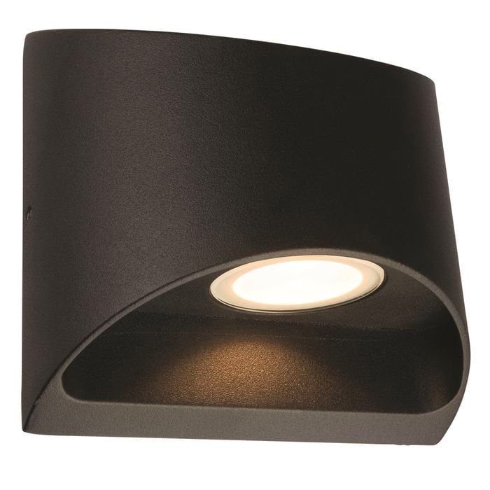 Brilliant 8W Black Binley Up Down Wall Light