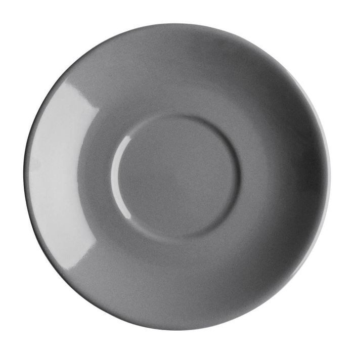 Olympia Cafe Flat White Saucers Charcoal 135mm Pack of 12