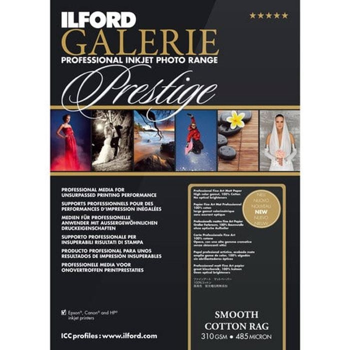 Ilford Galerie Smooth Cotton 310 Gsm - A3+ - 25 Sheets Gpsc19