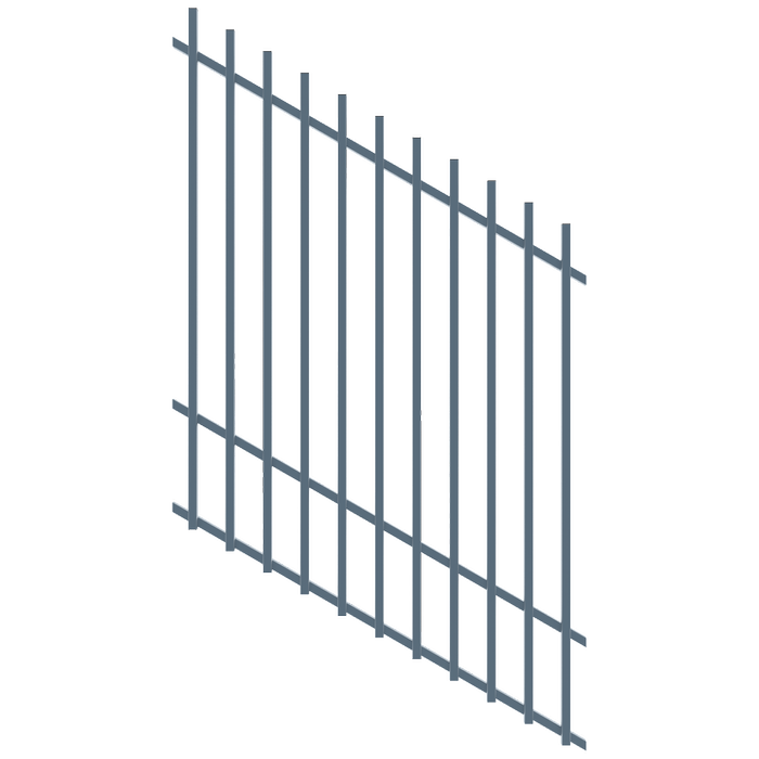 ProtectorAl 350 - 1200 x 1500mm Deep Ocean Raked Up to 15º Batten Pool Fence Panel