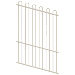 ProtectorAl 0350-1200W x 1800H Surfmist Loop Top Pool Fence Panel Raked Up to 15º