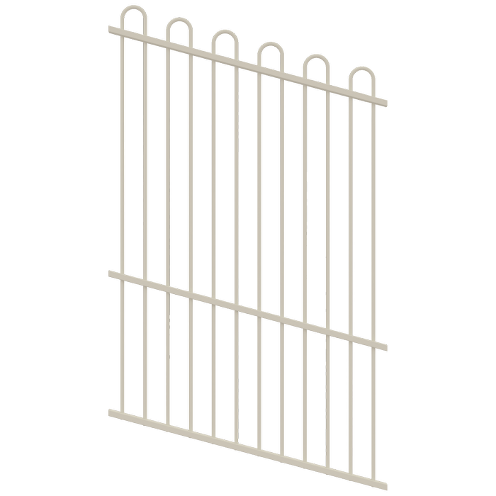 ProtectorAl 0350-1200W x 1800H Surfmist Loop Top Pool Fence Panel Raked Up to 15º
