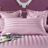 CottonMore 2pcs of 100% cotton Sateen Striped Pillowcases 48x73cm Purple