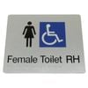 Bradley Female Toilet RH Braille Toilet Sign