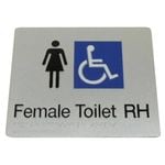 Bradley Female Toilet RH Braille Toilet Sign