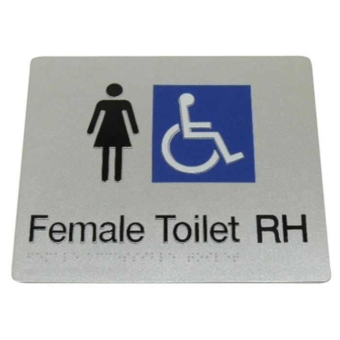 Bradley Female Toilet RH Braille Toilet Sign