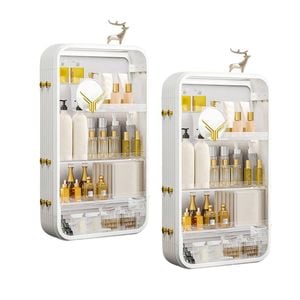SOGA White Multi-Tier Cosmetic Storage Rack
