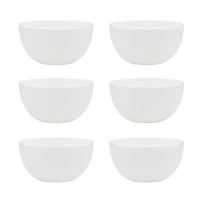 6PK Ecology 10cm Canvas Rice Bowl Coupe Dinnerware - White