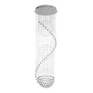 Eli & Co. Lighting Lunarelle Grand Spiral Crystal Chandelier 3CCT Ceiling Light – 80cm