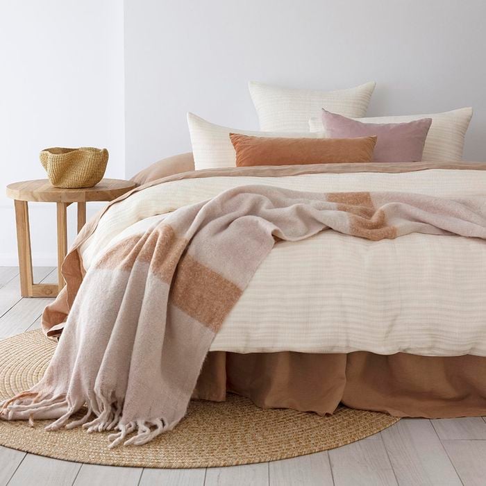 Lores Quilt Cover Set Stone - Double