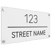 ProtectorAl 580 x 280mm White Satin ACM Engraved Custom House Sign
