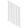 ProtectorAl 1201-2400W x 1200H Pearl White Flat Top Square Picket Pool Fence Panel Raked 16-30º