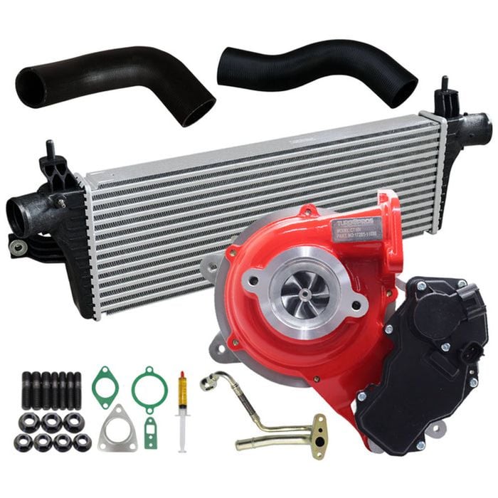 Gen1 High Flow Turbo Charger With 50mm Intercooler & Hoses And Genuine Oil Feed Pipe For Toyota Fortuner 1gd-ftv 2.8l 2015-2020