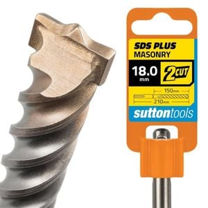 Sutton Tools 18.0 x 210mm 2 Cut SDS Plus Masonry Drill Bit