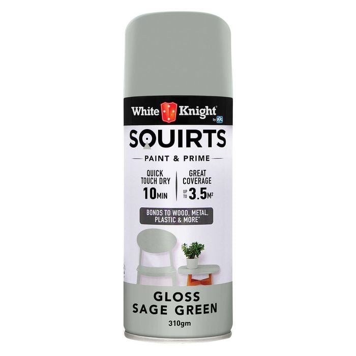 White Knight 310g Sage Green Gloss Squirts Spray Paint