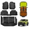 Floor Mats Split Fold Boot Liner for Suzuki Jimny 3-Door Manual 2018-Onwards All Weather Heavy Duty Cargo Car Trunk Luggage Tray