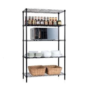CARLA HOME 5-Tier Adjustable Metal Storage Shelves Wire Rack Organizer (60cm W x 40cm D x 145cm H)