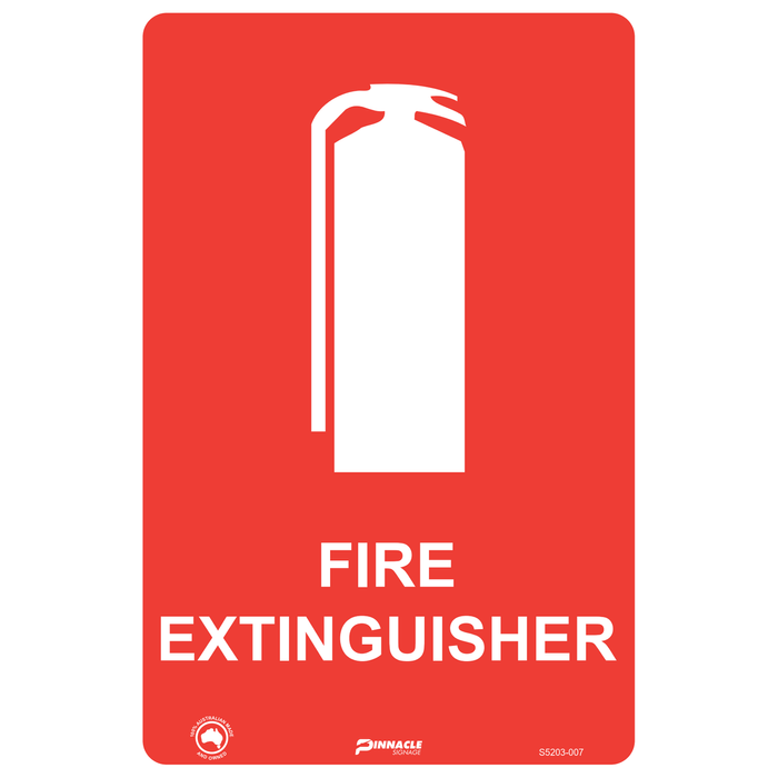 Pinnacle 300 x 200mm Poly Fire Extinguisher With Picto