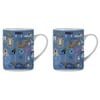 2PK Ashdene Land Down Under Brisbane Bone China Drinking Mug Blue 370ml