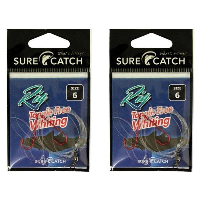 2x Surecatch Tangle Free Whiting Rig Hooks Size 6