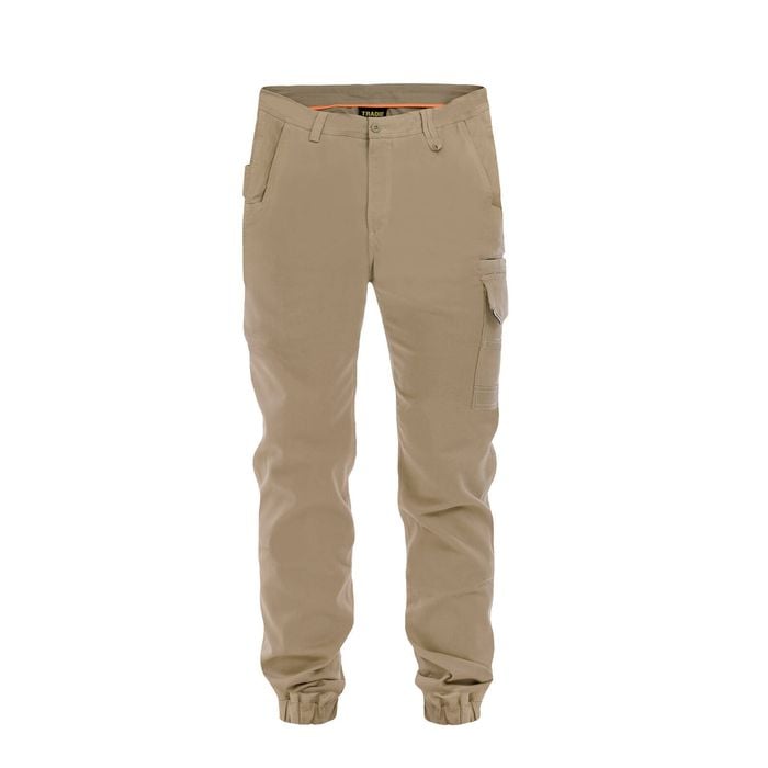 Tradie Core Khaki Skinny Cuffed Pant - 87