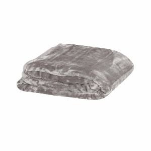 400gsm Soft Plain Faux Mink Blanket Queen 200x240 Cm Stone