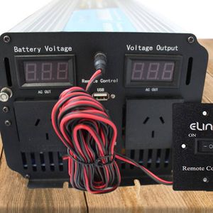 Elinz Pure Sine Wave Power Inverter 3000W/6000W 12V-240V AUS Plug Remote Control - With Remote Control | Pure Sine Wave | 12V