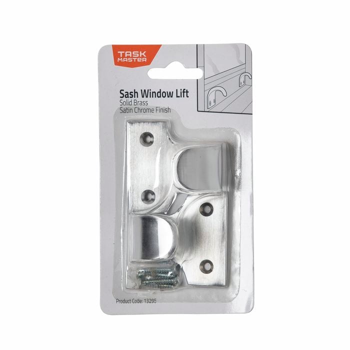 Taskmaster 42 x 30mm Satin Chrome Sash Lift - 2 Pack