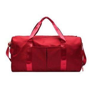Catzon Gym Duffel Bag Dry Wet Separated Large Capacity-red(l)