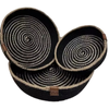 Splendid Living Set of 3 Cotton Rope Knit Small Baskets Woven Storage Organizer Bins Nesting