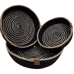 Splendid Living Set of 3 Cotton Rope Knit Small Baskets Woven Storage Organizer Bins Nesting