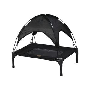 Charlies Elevated Dog Bed With Tent Black - Small