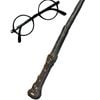 Harry Potter Wand and Glasses Halloween Costume Kit, Wizard Dress Up Accessory Set, CHILD