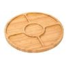 Catzon Bamboo Cheese Board 5 Compartment Serving Tray