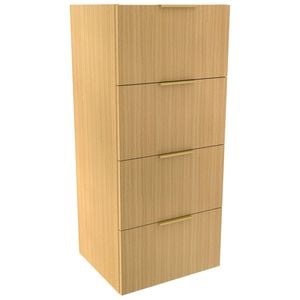 Lugna 1024 x 450 x 380mm Sand 4 Drawer Ready to Assemble Unit