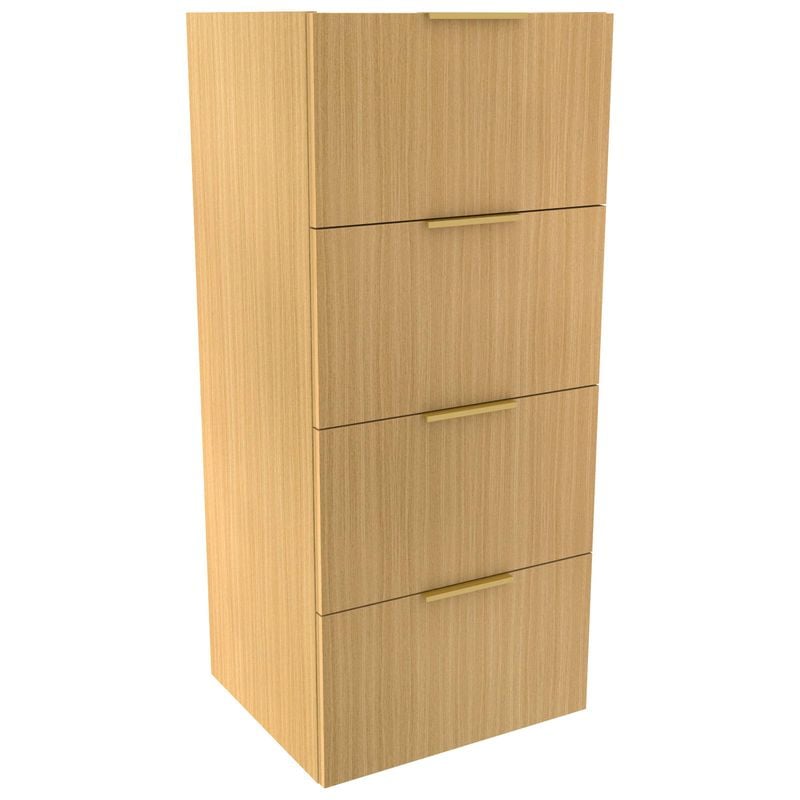 Lugna 1024 x 450 x 380mm Sand 4 Drawer Ready to Assemble Unit