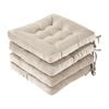 Cadence & Co. Vivienne Velvet Seat Cushion 4 Pack Stone