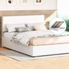 Alfordson Bed Frame Double Gas Lift Storage White