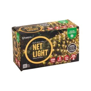 Lytworx Warm White Solar/USB Connectable Net Lights