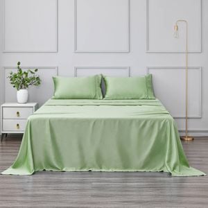 Dreamaker Matte Satin Sheet Set Sage - Queen Bed