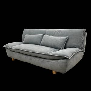 TOPONE Sailboat Fabric Sofa Bed Convertible Sofa Bed for Apartments, Guest Rooms & Modern Living Spaces - Grey