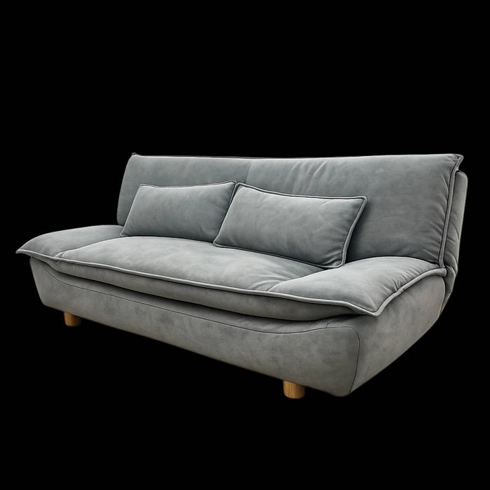 TOPONE Sailboat Fabric Sofa Bed Convertible Sofa Bed for Apartments, Guest Rooms & Modern Living Spaces - Grey
