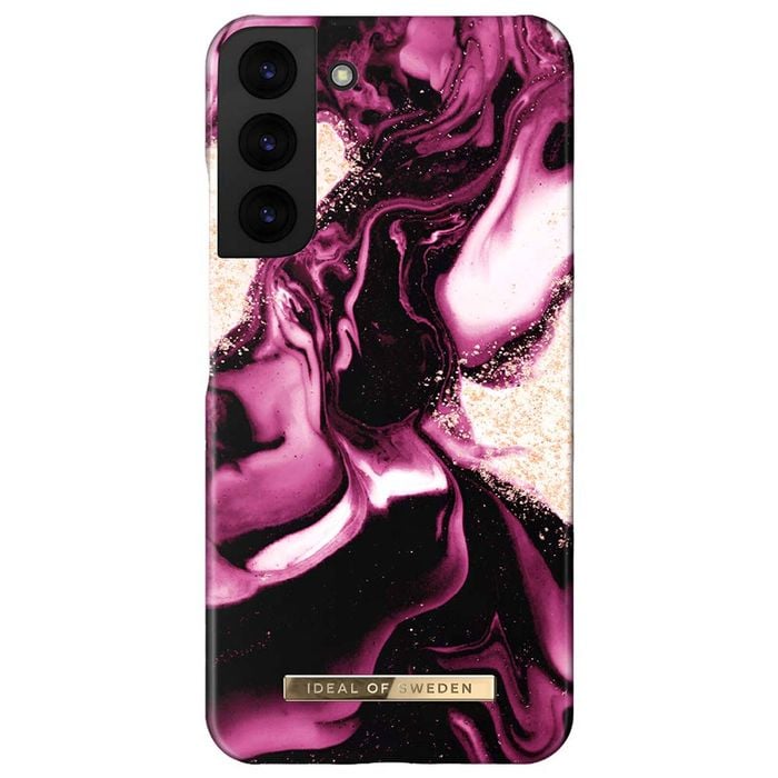 Ideal Of Sweden Fashion Case (suits Galaxy S22) - Golden Ruby Marble