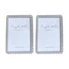 2PK SS Collective Silver Textured Layered Petal Rectangle Photo Frame 5x7