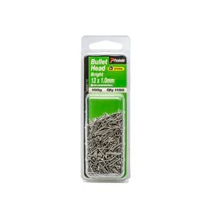 Paslode 12 x 1.0mm 100g Bright Steel Bullet Head Nails - 1150 Pack