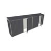 Build-a-Shed 0.8 x 6 x 2m Skillion Shed with Dual Single Hinged Side Doors - Grey