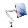 Single Monitor Desk Mount, Adjustable Gas Spring Monitor Arm Support with Clamp/Grommet Mounting Base, VESA Mount Bracket, White